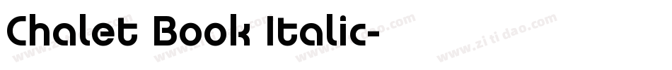 Chalet Book Italic字体转换